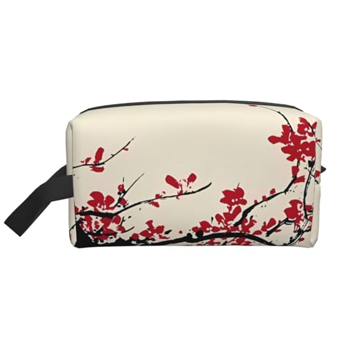 Große Reise-Kosmetiktasche - Wiederverwendbares japanisches Blumen-Kirschblüten-Druck-Set für Toilettenartikel, tragbarer Organizer für Männer und Frauen, weiß, Einheitsgröße Große Reise-Kosmetiktasche - Wiederverwendbares japanisches Blumen-Kirschblüten-Druck-Set für Toilettenartikel, tragbarer Organizer für Männer und Frauen, weiß, Einheitsgröße von JaoXer