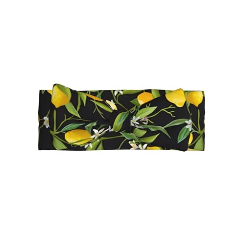 Haarreif mit Schleife für Babys, Neugeborene, Säuglinge, Kleinkinder und Kinder, Zitronen- und Blumenmotiv von JaoXer