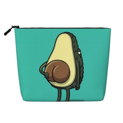JaoXer Avocado Butt Fake Hanf Make-up-Tasche, Kulturbeutel Organizer - Eine Packung für mehrere tägliche Anwendungen, Geschäftsreise-Begleiter, Schwarz, Einheitsgröße von JaoXer