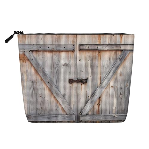 JaoXer Country Barn Make-up-Tasche aus künstlichem Hanf, Kulturbeutel, Kosmetik-Organizer, 1 Packung für mehrere tägliche Anwendungen, Geschäftsreisen, Schwarz, Einheitsgröße von JaoXer