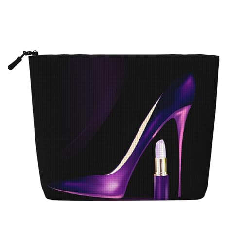JaoXer Elegante Make-up-Tasche aus künstlichem Hanf, Kulturbeutel, Kulturbeutel, Organizer für mehrere tägliche Anwendungen, Geschäftsreisen, Schwarz, Einheitsgröße von JaoXer
