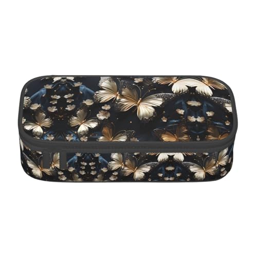 JaoXer Federmäppchen mit Deutschlandflaggen-Druck, Mehrzweck-Organizer, tragbare Schreibwarentasche für Schule, Büro und Reisen, Gold, Weiß, Schmetterlinge, Schwarz, Einheitsgröße, Druck JaoXer Federmäppchen mit Deutschlandflaggen-Druck, Mehrzweck-Organizer, tragbare Schreibwarentasche für Schule, Büro und Reisen, Gold, Weiß, Schmetterlinge, Schwarz, Einheitsgröße, Druck von JaoXer