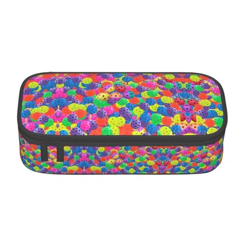 JaoXer Federmäppchen mit Flagge der Kaimaninseln – Mehrzweck-Organizer, tragbare Schreibwarentasche für Schule, Büro und Reisen, Pickleball Bälle Farbmuster, Einheitsgröße, Druck JaoXer Federmäppchen mit Flagge der Kaimaninseln – Mehrzweck-Organizer, tragbare Schreibwarentasche für Schule, Büro und Reisen, Pickleball Bälle Farbmuster, Einheitsgröße, Druck von JaoXer