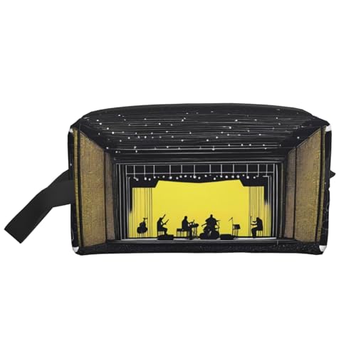 JaoXer Große Reise-Kosmetiktasche, wiederverwendbar, Konzert-Nacht, Aufdruck-Set für Toilettenartikel, tragbarer Organizer für Männer und Frauen, Weiß, Einheitsgröße JaoXer Große Reise-Kosmetiktasche, wiederverwendbar, Konzert-Nacht, Aufdruck-Set für Toilettenartikel, tragbarer Organizer für Männer und Frauen, Weiß, Einheitsgröße von JaoXer