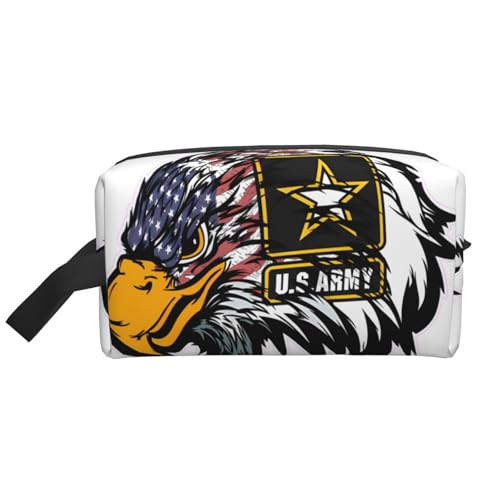 JaoXer Große Reise-Kosmetiktasche, wiederverwendbar, US-Armee, coole amerikanische Flagge, Adler-Druck, Dopp Kit für Toilettenartikel, tragbarer Organizer für Männer und Frauen, Weiß, Einheitsgröße JaoXer Große Reise-Kosmetiktasche, wiederverwendbar, US-Armee, coole amerikanische Flagge, Adler-Druck, Dopp Kit für Toilettenartikel, tragbarer Organizer für Männer und Frauen, Weiß, Einheitsgröße von JaoXer