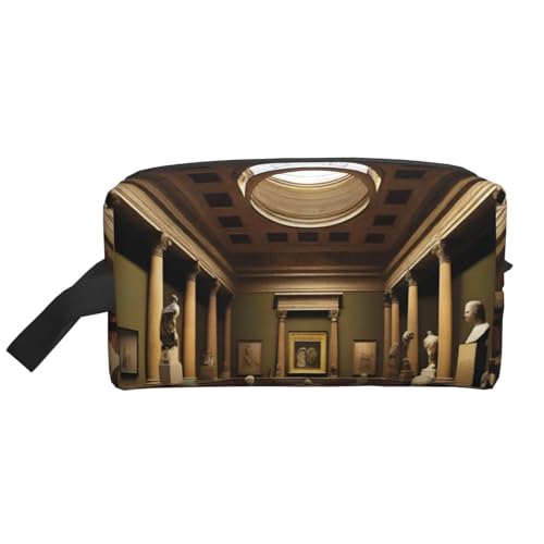 JaoXer Große Reise-Kosmetiktasche, wiederverwendbar, aMuseum Treasures Print Dopp Kit für Toilettenartikel, tragbarer Organizer für Männer und Frauen, weiß, Einheitsgröße von JaoXer