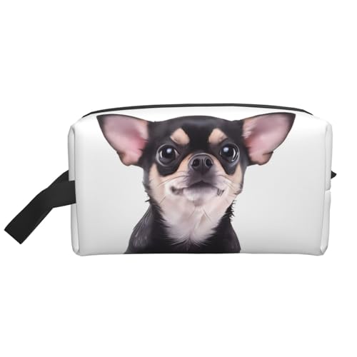 JaoXer Große Reise-Kosmetiktasche, wiederverwendbar, niedlicher Chihuahua-Druck, Dopp Kit für Toilettenartikel, tragbarer Organizer für Männer und Frauen, Weiß, Einheitsgröße JaoXer Große Reise-Kosmetiktasche, wiederverwendbar, niedlicher Chihuahua-Druck, Dopp Kit für Toilettenartikel, tragbarer Organizer für Männer und Frauen, Weiß, Einheitsgröße von JaoXer
