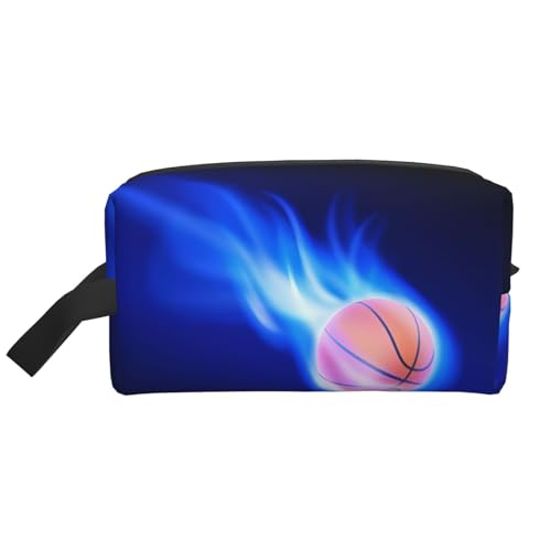 JaoXer Große Reise-Kosmetiktasche - Wiederverwendbarer Basketballball-Aufdruck, Dopp Kit für Toilettenartikel, tragbarer Organizer für Männer und Frauen, Weiß, Einheitsgröße JaoXer Große Reise-Kosmetiktasche - Wiederverwendbarer Basketballball-Aufdruck, Dopp Kit für Toilettenartikel, tragbarer Organizer für Männer und Frauen, Weiß, Einheitsgröße von JaoXer
