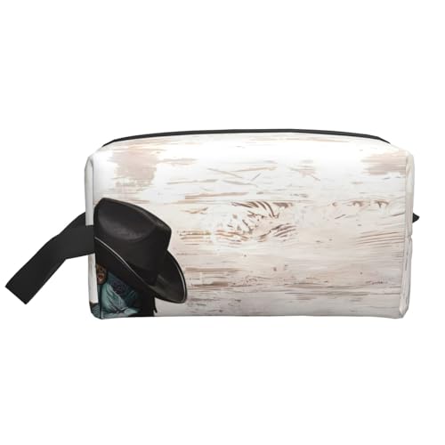 JaoXer Große Reise-Kosmetiktasche – Wiederverwendbarer Cowboyhut und Stiefel, Aufdruck-Set für Toilettenartikel, tragbarer Organizer für Männer und Frauen, weiß, Einheitsgröße JaoXer Große Reise-Kosmetiktasche – Wiederverwendbarer Cowboyhut und Stiefel, Aufdruck-Set für Toilettenartikel, tragbarer Organizer für Männer und Frauen, weiß, Einheitsgröße von JaoXer