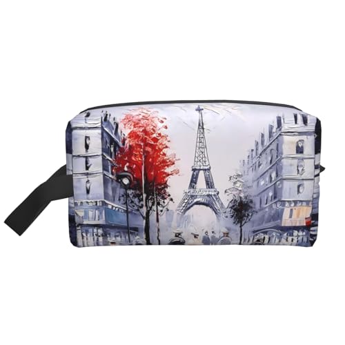 JaoXer Große Reise-Kosmetiktasche – Wiederverwendbarer Paris Stadtbaum Eiffelturm Kunstdruck Dopp Kit für Toilettenartikel, tragbarer Organizer für Damen und Herren JaoXer Große Reise-Kosmetiktasche – Wiederverwendbarer Paris Stadtbaum Eiffelturm Kunstdruck Dopp Kit für Toilettenartikel, tragbarer Organizer für Damen und Herren von JaoXer