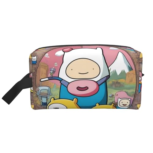JaoXer Große Reise-Kosmetiktasche - Wiederverwendbares Adventure Time Print Dopp Kit für Toilettenartikel, tragbarer Organizer für Männer und Frauen, Weiß, Einheitsgröße JaoXer Große Reise-Kosmetiktasche - Wiederverwendbares Adventure Time Print Dopp Kit für Toilettenartikel, tragbarer Organizer für Männer und Frauen, Weiß, Einheitsgröße von JaoXer