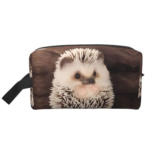 JaoXer Große Reise-Kosmetiktasche - Wiederverwendbares Baby-Igel-Druck-Dopp-Kit für Toilettenartikel, tragbarer Organizer für Männer und Frauen, weiß, Einheitsgröße JaoXer Große Reise-Kosmetiktasche - Wiederverwendbares Baby-Igel-Druck-Dopp-Kit für Toilettenartikel, tragbarer Organizer für Männer und Frauen, weiß, Einheitsgröße von JaoXer
