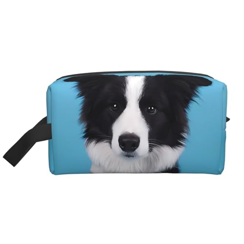 JaoXer Große Reise-Kosmetiktasche - Wiederverwendbares Border Collie Print Dopp Kit für Toilettenartikel, tragbarer Organizer für Männer und Frauen, Weiß, Einheitsgröße JaoXer Große Reise-Kosmetiktasche - Wiederverwendbares Border Collie Print Dopp Kit für Toilettenartikel, tragbarer Organizer für Männer und Frauen, Weiß, Einheitsgröße von JaoXer