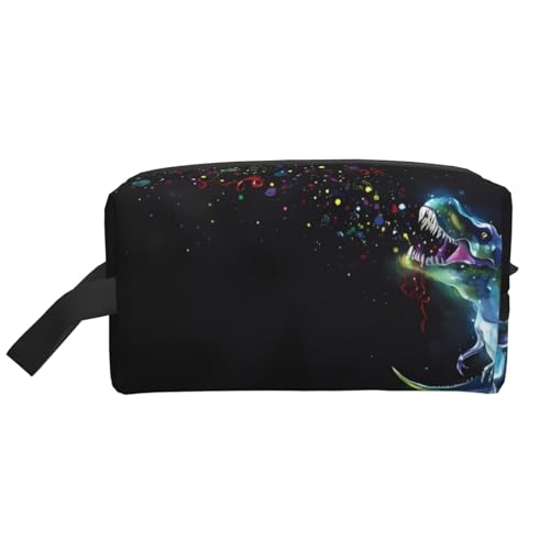 JaoXer Große Reise-Kosmetiktasche - Wiederverwendbares Dopp Kit mit Dinosaurier-Druck für Toilettenartikel, tragbarer Organizer für Männer und Frauen, Weiß, Einheitsgröße JaoXer Große Reise-Kosmetiktasche - Wiederverwendbares Dopp Kit mit Dinosaurier-Druck für Toilettenartikel, tragbarer Organizer für Männer und Frauen, Weiß, Einheitsgröße von JaoXer