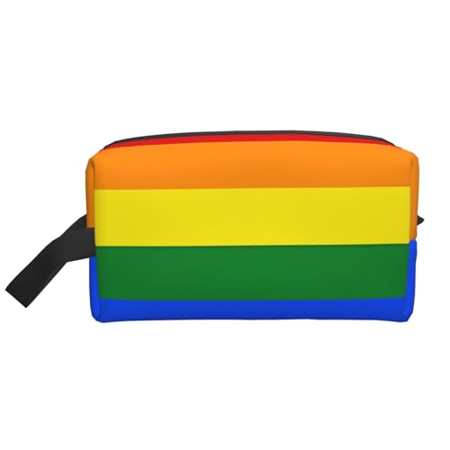 JaoXer Große Reise-Kosmetiktasche - Wiederverwendbares Dopp-Kit mit Regenbogen-Druck, tragbarer Organizer für Männer und Frauen, weiß, Einheitsgröße JaoXer Große Reise-Kosmetiktasche - Wiederverwendbares Dopp-Kit mit Regenbogen-Druck, tragbarer Organizer für Männer und Frauen, weiß, Einheitsgröße von JaoXer