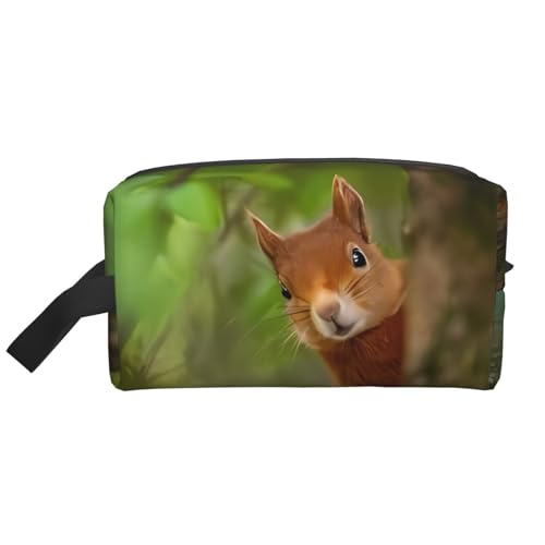 JaoXer Große Reise-Kosmetiktasche - Wiederverwendbares Eichhörnchen-Druck-Dopp-Kit für Toilettenartikel, tragbarer Organizer für Männer und Frauen, weiß, Einheitsgröße JaoXer Große Reise-Kosmetiktasche - Wiederverwendbares Eichhörnchen-Druck-Dopp-Kit für Toilettenartikel, tragbarer Organizer für Männer und Frauen, weiß, Einheitsgröße von JaoXer
