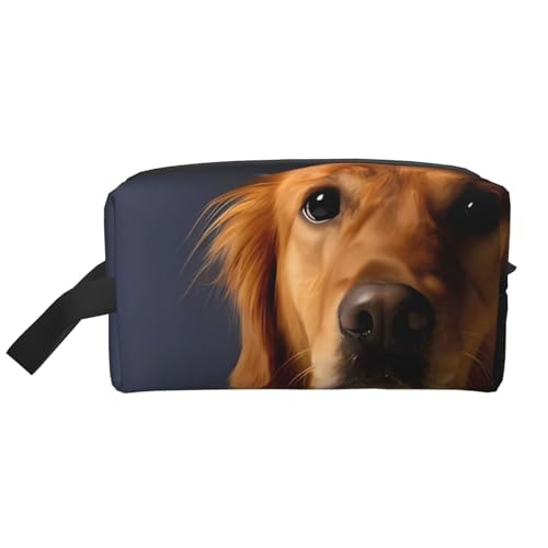 JaoXer Große Reise-Kosmetiktasche - Wiederverwendbares Golden Retriever Print Dopp Kit für Toilettenartikel, tragbarer Organizer für Männer und Frauen, Weiß, Einheitsgröße JaoXer Große Reise-Kosmetiktasche - Wiederverwendbares Golden Retriever Print Dopp Kit für Toilettenartikel, tragbarer Organizer für Männer und Frauen, Weiß, Einheitsgröße von JaoXer