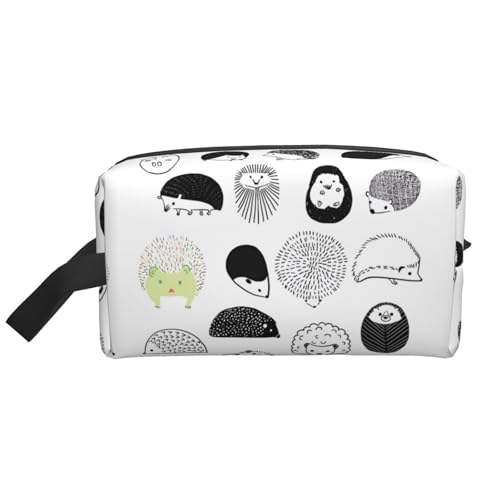 JaoXer Große Reise-Kosmetiktasche - Wiederverwendbares Igel-Druck-Dopp-Kit für Toilettenartikel, tragbarer Organizer für Männer und Frauen, weiß, Einheitsgröße JaoXer Große Reise-Kosmetiktasche - Wiederverwendbares Igel-Druck-Dopp-Kit für Toilettenartikel, tragbarer Organizer für Männer und Frauen, weiß, Einheitsgröße von JaoXer