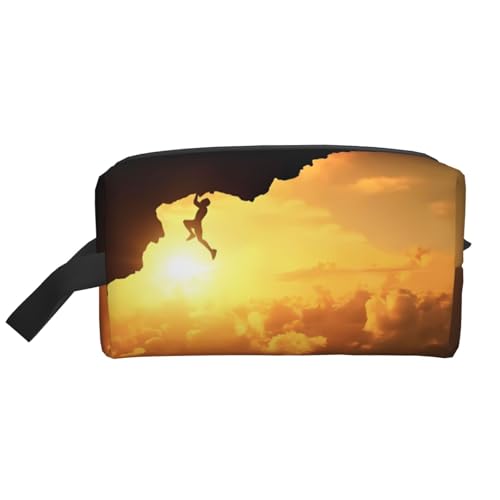 JaoXer Große Reise-Kosmetiktasche - Wiederverwendbares Klettern Sport Print Dopp Kit für Toilettenartikel, tragbarer Organizer für Männer und Frauen, weiß, Einheitsgröße JaoXer Große Reise-Kosmetiktasche - Wiederverwendbares Klettern Sport Print Dopp Kit für Toilettenartikel, tragbarer Organizer für Männer und Frauen, weiß, Einheitsgröße von JaoXer
