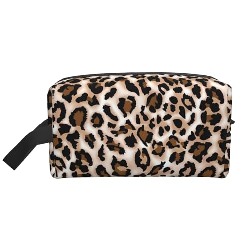 JaoXer Große Reise-Kosmetiktasche - Wiederverwendbares Leopardenmuster Dopp Kit für Toilettenartikel, tragbarer Organizer für Männer und Frauen, Weiß, Einheitsgröße JaoXer Große Reise-Kosmetiktasche - Wiederverwendbares Leopardenmuster Dopp Kit für Toilettenartikel, tragbarer Organizer für Männer und Frauen, Weiß, Einheitsgröße von JaoXer
