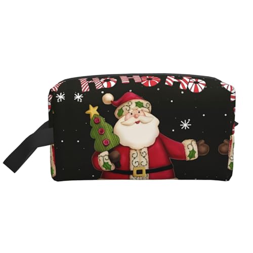 JaoXer Große Reise-Kosmetiktasche – Wiederverwendbares "Merry Christmas"-Aufdruck-Set für Toilettenartikel, tragbarer Organizer für Männer und Frauen, weiß, Einheitsgröße JaoXer Große Reise-Kosmetiktasche – Wiederverwendbares "Merry Christmas"-Aufdruck-Set für Toilettenartikel, tragbarer Organizer für Männer und Frauen, weiß, Einheitsgröße von JaoXer
