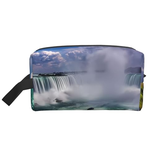 JaoXer Große Reise-Kosmetiktasche - Wiederverwendbares Niagarafalls-Druck-Dopp-Kit für Toilettenartikel, tragbarer Organizer für Männer und Frauen, weiß, Einheitsgröße JaoXer Große Reise-Kosmetiktasche - Wiederverwendbares Niagarafalls-Druck-Dopp-Kit für Toilettenartikel, tragbarer Organizer für Männer und Frauen, weiß, Einheitsgröße von JaoXer
