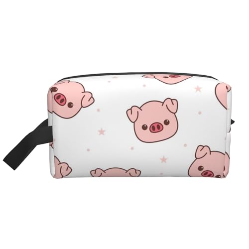 JaoXer Große Reise-Kosmetiktasche - Wiederverwendbares Schweine-Druck-Dopp-Kit für Toilettenartikel, tragbarer Organizer für Männer und Frauen, Weiß, Einheitsgröße JaoXer Große Reise-Kosmetiktasche - Wiederverwendbares Schweine-Druck-Dopp-Kit für Toilettenartikel, tragbarer Organizer für Männer und Frauen, Weiß, Einheitsgröße von JaoXer
