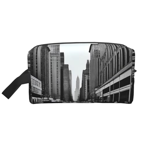 JaoXer Große Reise-Kosmetiktasche - Wiederverwendbares aCity Street Print Dopp Kit für Toilettenartikel, tragbarer Organizer für Männer und Frauen, Weiß, Einheitsgröße JaoXer Große Reise-Kosmetiktasche - Wiederverwendbares aCity Street Print Dopp Kit für Toilettenartikel, tragbarer Organizer für Männer und Frauen, Weiß, Einheitsgröße von JaoXer