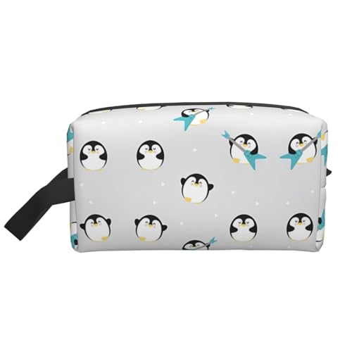 JaoXer Große Reise-Kosmetiktasche - Wiederverwendbares süßes Pinguin-Druck-Dopp-Kit für Toilettenartikel, tragbarer Organizer für Männer und Frauen, weiß, Einheitsgröße JaoXer Große Reise-Kosmetiktasche - Wiederverwendbares süßes Pinguin-Druck-Dopp-Kit für Toilettenartikel, tragbarer Organizer für Männer und Frauen, weiß, Einheitsgröße von JaoXer