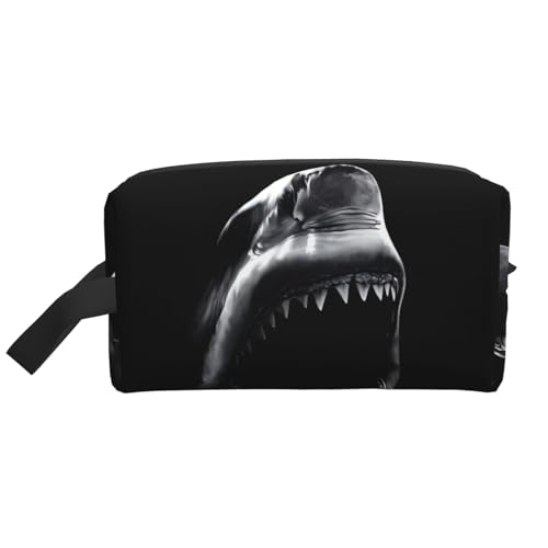 JaoXer Große Reise-Kosmetiktasche – wiederverwendbares Hai-Aufdruck-Set für Toilettenartikel, tragbarer Organizer für Damen und Herren JaoXer Große Reise-Kosmetiktasche – wiederverwendbares Hai-Aufdruck-Set für Toilettenartikel, tragbarer Organizer für Damen und Herren von JaoXer