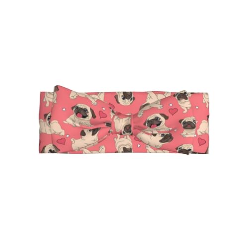 JaoXer Lustiges Cartoon-Mops-Welpen-Hunde-Baby-Schleifen-Haarband, weiche Schleife, Haarschmuck für Babys, Neugeborene, Säuglinge, Kleinkinder und Kinder JaoXer Lustiges Cartoon-Mops-Welpen-Hunde-Baby-Schleifen-Haarband, weiche Schleife, Haarschmuck für Babys, Neugeborene, Säuglinge, Kleinkinder und Kinder von JaoXer