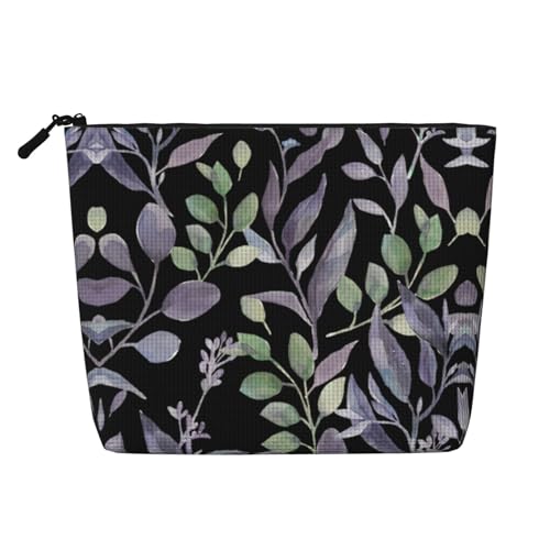 JaoXer Make-up-Tasche aus künstlichem Hanf, Kulturbeutel, Kulturbeutel, Organizer für mehrere tägliche Anwendungen, Geschäftsreisen, Schwarz, Einheitsgröße von JaoXer