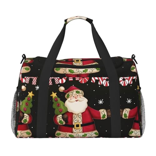 JaoXer Merry Christmas Handreisetasche – große, isolierte Öko-Tasche, perfekt für Camping, Lebensmittel, Sport, Fitnessstudio & Outdoor-Abenteuer, Schwarz, Einheitsgröße von JaoXer