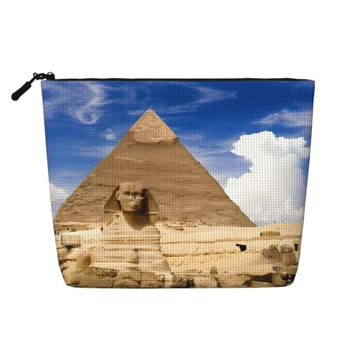 JaoXer Pyramids of Egypt Make-up-Tasche aus künstlichem Hanf, Kulturbeutel, Organizer für mehrere tägliche Anwendungen, Geschäftsreise, Schwarz, Einheitsgröße JaoXer Pyramids of Egypt Make-up-Tasche aus künstlichem Hanf, Kulturbeutel, Organizer für mehrere tägliche Anwendungen, Geschäftsreise, Schwarz, Einheitsgröße von JaoXer