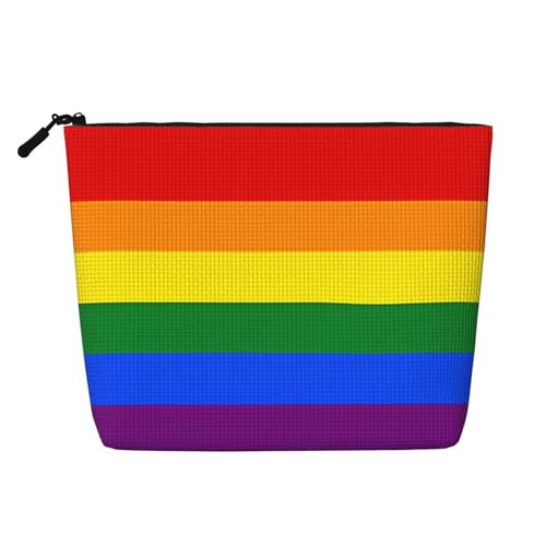 JaoXer Rainbow Make-up-Tasche aus künstlichem Hanf, Kulturbeutel, Organizer für mehrere tägliche Anwendungen, Geschäftsreisen, Schwarz, Einheitsgröße von JaoXer