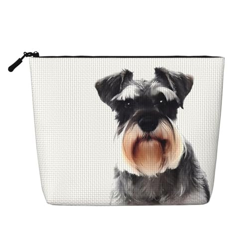 JaoXer Well-Behaved Schnauzer Fake Hanf Make-up-Tasche, Kulturbeutel Organizer - Eine Packung für mehrere tägliche Anwendungen, Geschäftsreise-Begleiter, Schwarz, Einheitsgröße von JaoXer