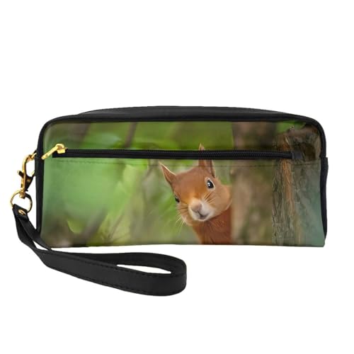 JaoXer Wiederverwendbare Kosmetik-Make-up-Tasche – Reise-Kulturbeutel, komplettes Design, Eichhörnchen-Druck, Ledertasche für Damen, schwarz, Einheitsgröße JaoXer Wiederverwendbare Kosmetik-Make-up-Tasche – Reise-Kulturbeutel, komplettes Design, Eichhörnchen-Druck, Ledertasche für Damen, schwarz, Einheitsgröße von JaoXer