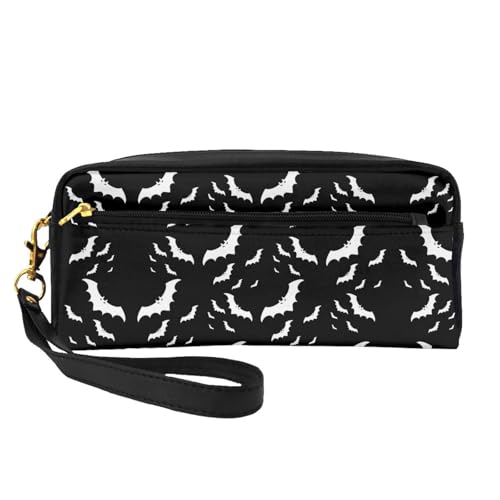 JaoXer Wiederverwendbare Kosmetik-Make-up-Tasche – Reise-Kulturbeutel, komplettes Design, Halloween, fliegende Fledermäuse, bedruckt, Ledertasche für Damen, schwarz, Einheitsgröße JaoXer Wiederverwendbare Kosmetik-Make-up-Tasche – Reise-Kulturbeutel, komplettes Design, Halloween, fliegende Fledermäuse, bedruckt, Ledertasche für Damen, schwarz, Einheitsgröße von JaoXer