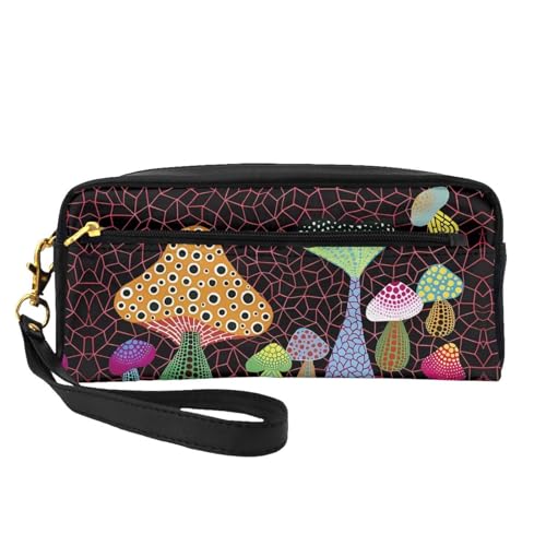 JaoXer Wiederverwendbare Kosmetik-Make-up-Tasche – Reise-Kulturbeutel, komplettes Design, Pilzdruck, Ledertasche für Damen, schwarz, Einheitsgröße JaoXer Wiederverwendbare Kosmetik-Make-up-Tasche – Reise-Kulturbeutel, komplettes Design, Pilzdruck, Ledertasche für Damen, schwarz, Einheitsgröße von JaoXer