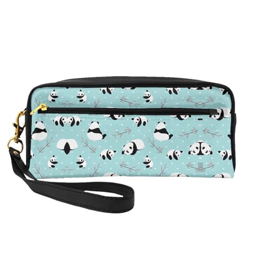 JaoXer Wiederverwendbare Kosmetik-Make-up-Tasche – Reise-Kulturbeutel, vollständiges Design, Cartoon-Pandabär-Druck, Ledertasche für Damen, schwarz, Einheitsgröße JaoXer Wiederverwendbare Kosmetik-Make-up-Tasche – Reise-Kulturbeutel, vollständiges Design, Cartoon-Pandabär-Druck, Ledertasche für Damen, schwarz, Einheitsgröße von JaoXer