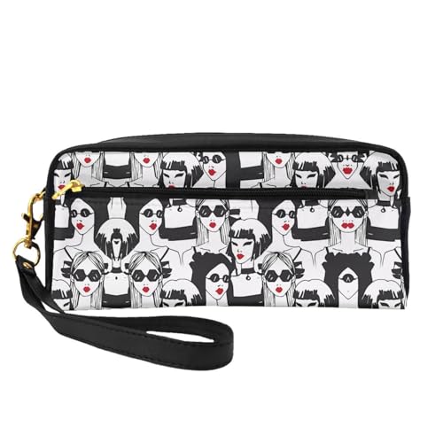 JaoXer Wiederverwendbare Kosmetik-Make-up-Tasche – Reise-Kulturbeutel, vollständiges Design, Damen-Sonnenbrillen-Druck, Ledertasche für Damen, schwarz, Einheitsgröße JaoXer Wiederverwendbare Kosmetik-Make-up-Tasche – Reise-Kulturbeutel, vollständiges Design, Damen-Sonnenbrillen-Druck, Ledertasche für Damen, schwarz, Einheitsgröße von JaoXer
