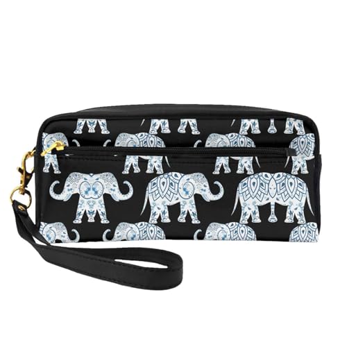 JaoXer Wiederverwendbare Kosmetik-Make-up-Tasche – Reise-Kulturbeutel, vollständiges Design, Elefanten-Druck, Ledertasche für Damen, schwarz, Einheitsgröße JaoXer Wiederverwendbare Kosmetik-Make-up-Tasche – Reise-Kulturbeutel, vollständiges Design, Elefanten-Druck, Ledertasche für Damen, schwarz, Einheitsgröße von JaoXer