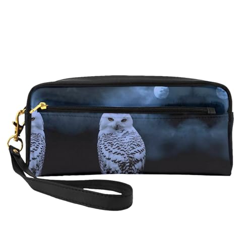 JaoXer Wiederverwendbare Kosmetik-Make-up-Tasche – Reise-Kulturbeutel, vollständiges Design, Eule bei Nacht, Ledertasche für Damen, schwarz, Einheitsgröße JaoXer Wiederverwendbare Kosmetik-Make-up-Tasche – Reise-Kulturbeutel, vollständiges Design, Eule bei Nacht, Ledertasche für Damen, schwarz, Einheitsgröße von JaoXer