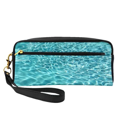 JaoXer Wiederverwendbare Kosmetik-Make-up-Tasche – Reise-Kulturbeutel, vollständiges Design, Schwimmbad, Wasserdruck, Ledertasche für Damen, schwarz, Einheitsgröße JaoXer Wiederverwendbare Kosmetik-Make-up-Tasche – Reise-Kulturbeutel, vollständiges Design, Schwimmbad, Wasserdruck, Ledertasche für Damen, schwarz, Einheitsgröße von JaoXer
