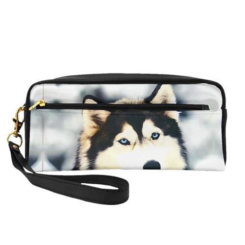 JaoXer Wiederverwendbare Kosmetik-Make-up-Tasche – Reise-Kulturbeutel, vollständiges Design, Sibirischer Husky-Druck, Ledertasche für Damen, Schwarz, Einheitsgröße JaoXer Wiederverwendbare Kosmetik-Make-up-Tasche – Reise-Kulturbeutel, vollständiges Design, Sibirischer Husky-Druck, Ledertasche für Damen, Schwarz, Einheitsgröße von JaoXer