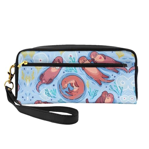 JaoXer Wiederverwendbare Kosmetik-Make-up-Tasche – Reise-Kulturbeutel, vollständiges Design, Tier, niedlicher brauner Otter-Druck, Ledertasche für Damen, schwarz, Einheitsgröße JaoXer Wiederverwendbare Kosmetik-Make-up-Tasche – Reise-Kulturbeutel, vollständiges Design, Tier, niedlicher brauner Otter-Druck, Ledertasche für Damen, schwarz, Einheitsgröße von JaoXer