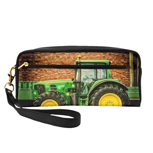 JaoXer Wiederverwendbare Kosmetik-Make-up-Tasche – Reise-Kulturbeutel, vollständiges Design, Traktor-Motiv, Ledertasche für Damen, schwarz, Einheitsgröße JaoXer Wiederverwendbare Kosmetik-Make-up-Tasche – Reise-Kulturbeutel, vollständiges Design, Traktor-Motiv, Ledertasche für Damen, schwarz, Einheitsgröße von JaoXer