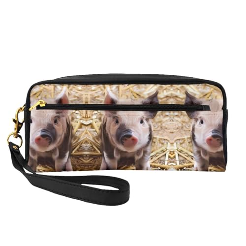 JaoXer Wiederverwendbare Kosmetik-Make-up-Tasche – Reise-Kulturbeutel, vollständiges Design, niedliches Schweine-Druck, Ledertasche für Damen, schwarz, Einheitsgröße JaoXer Wiederverwendbare Kosmetik-Make-up-Tasche – Reise-Kulturbeutel, vollständiges Design, niedliches Schweine-Druck, Ledertasche für Damen, schwarz, Einheitsgröße von JaoXer