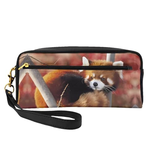 JaoXer Wiederverwendbare Kosmetik-Make-up-Tasche – Reise-Kulturbeutel, vollständiges Design, roter Panda-Druck, Ledertasche für Damen, schwarz, Einheitsgröße JaoXer Wiederverwendbare Kosmetik-Make-up-Tasche – Reise-Kulturbeutel, vollständiges Design, roter Panda-Druck, Ledertasche für Damen, schwarz, Einheitsgröße von JaoXer