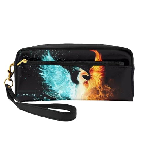 JaoXer Wiederverwendbare Kosmetik-Make-up-Tasche – Reise-Kulturbeutel, vollständiges Design, schöner Phönix-Druck, Ledertasche für Damen, schwarz, Einheitsgröße JaoXer Wiederverwendbare Kosmetik-Make-up-Tasche – Reise-Kulturbeutel, vollständiges Design, schöner Phönix-Druck, Ledertasche für Damen, schwarz, Einheitsgröße von JaoXer